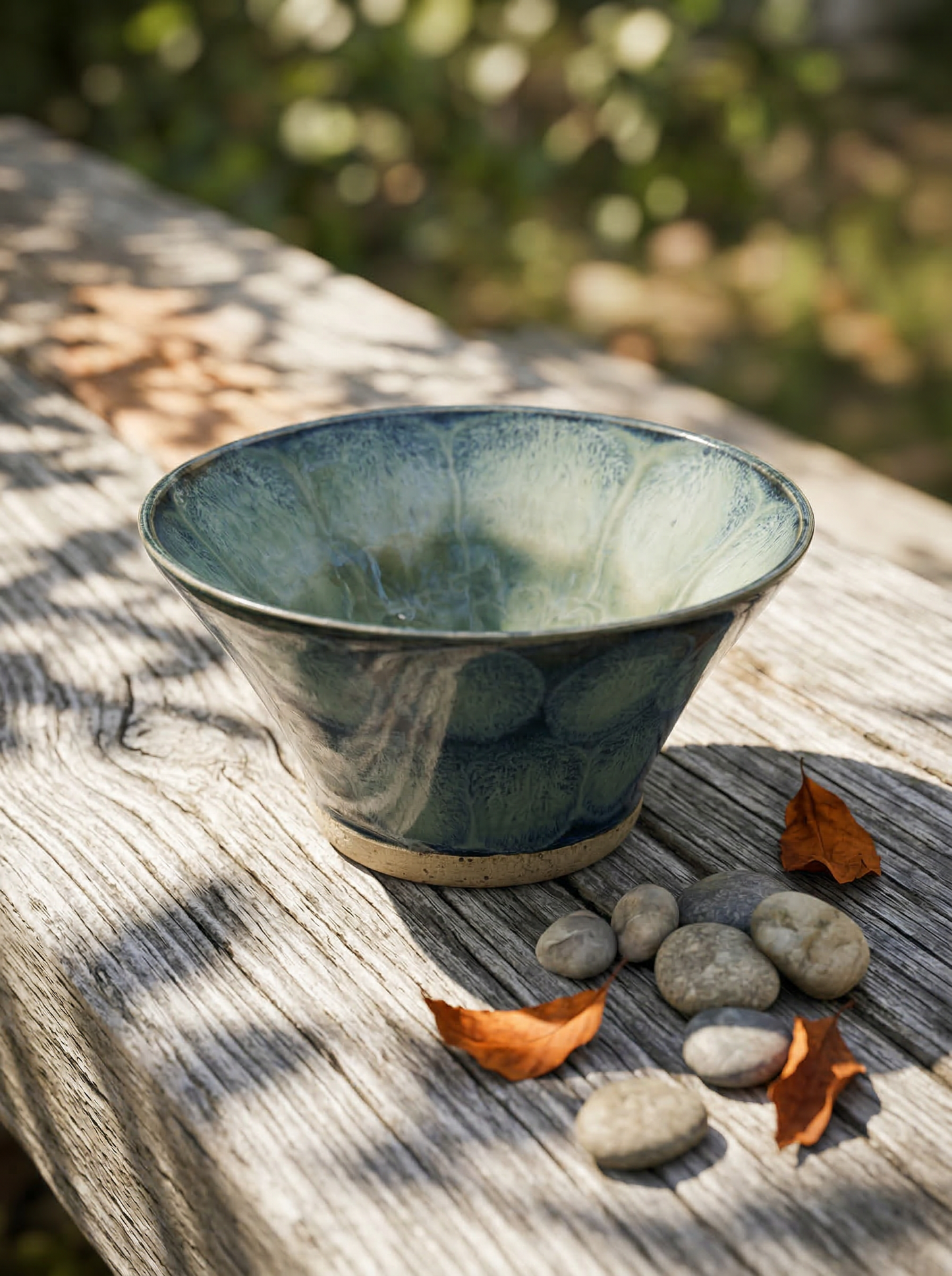 Handmade Celadon Blue Raman Bowl by Gin