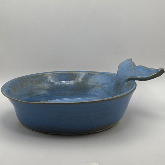 Handmade Whale Tail Ceramic Bowl – Ocean Blue Stoneware by Gin
