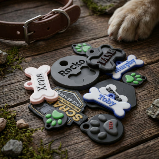 Custom 3D Printed Pet Tag – Any Size, Shape, Color & Design