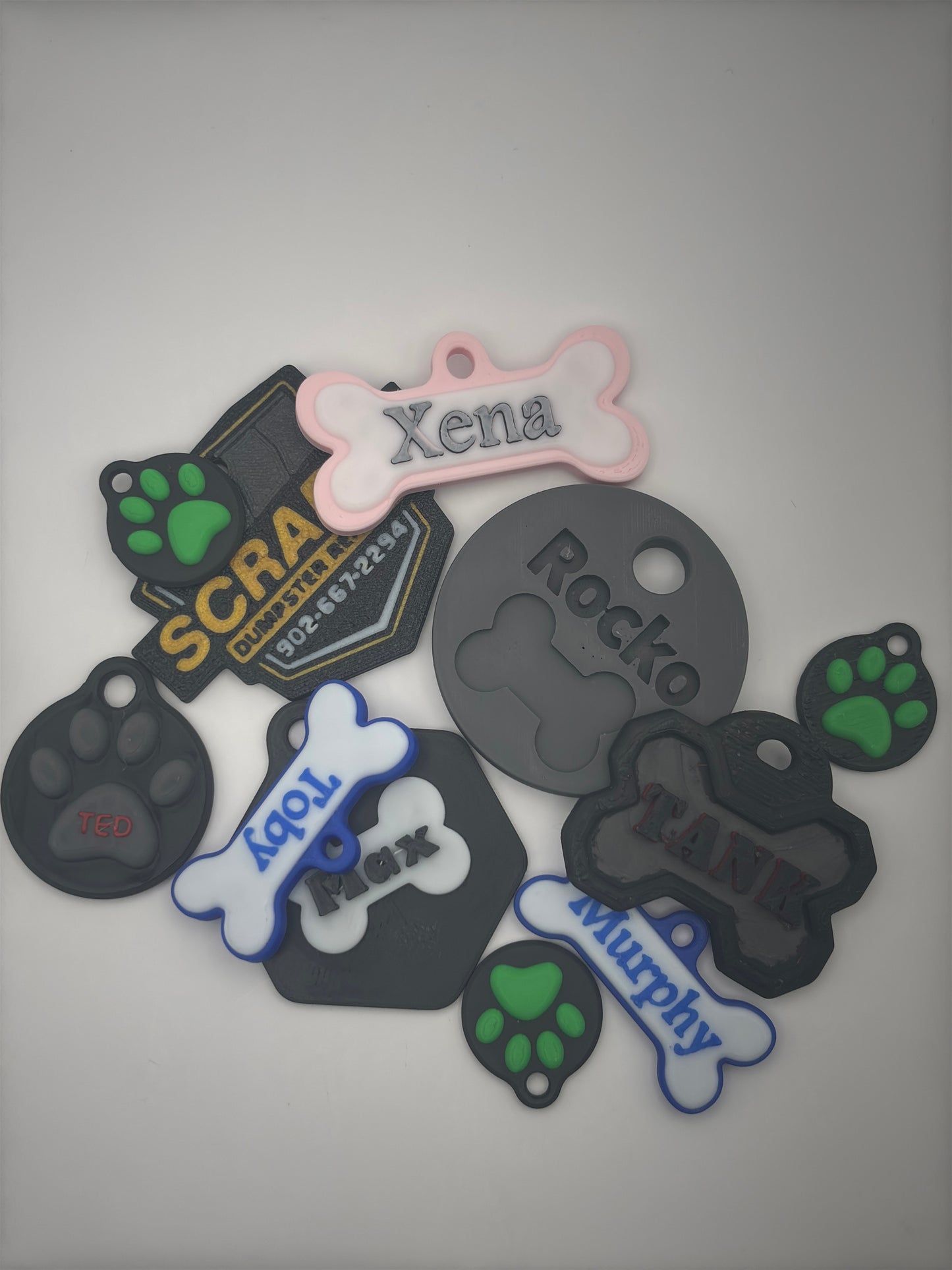 Custom 3D Printed Pet Tag – Any Size, Shape, Color & Design