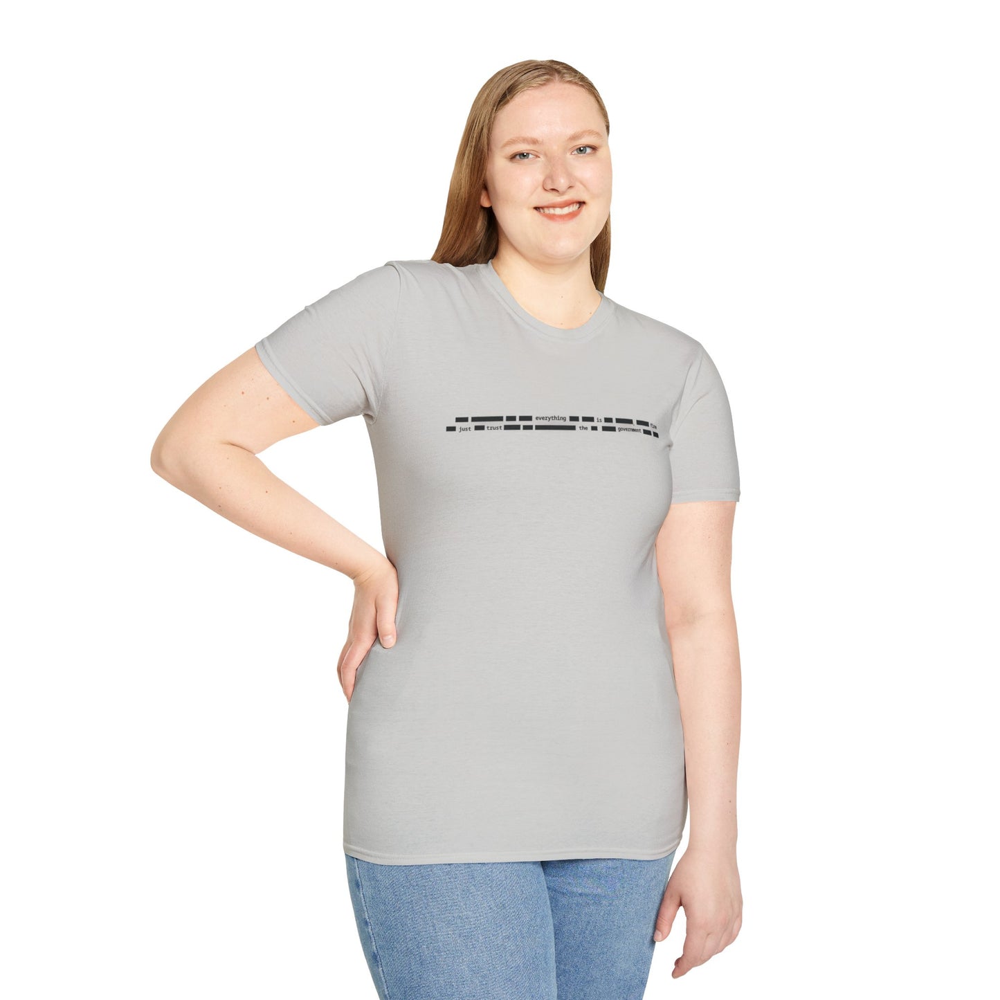 Redacted Document Funny T-Shirt — Government Censored Humor Designed by Jack
