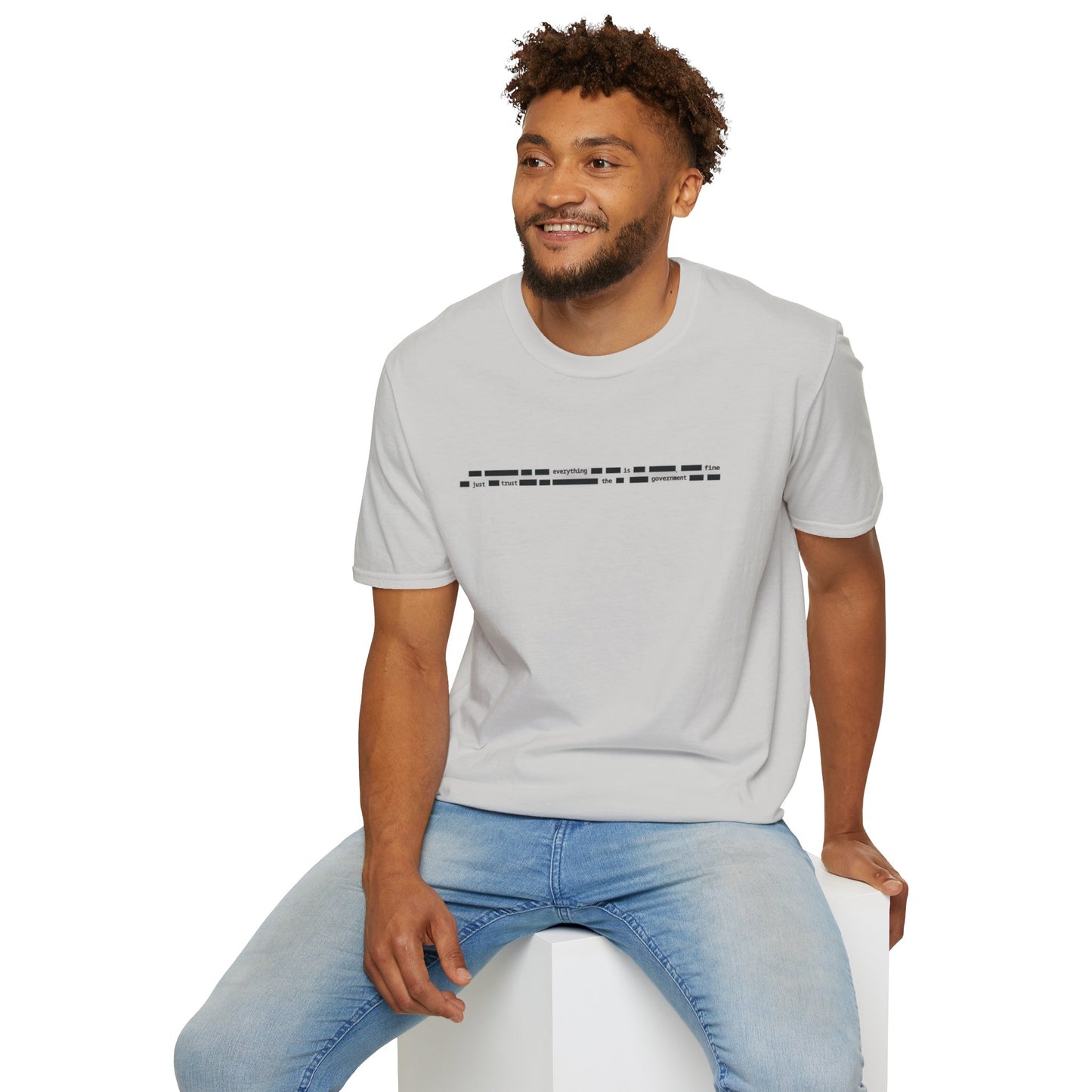 Redacted Document Funny T-Shirt — Government Censored Humor Designed by Jack