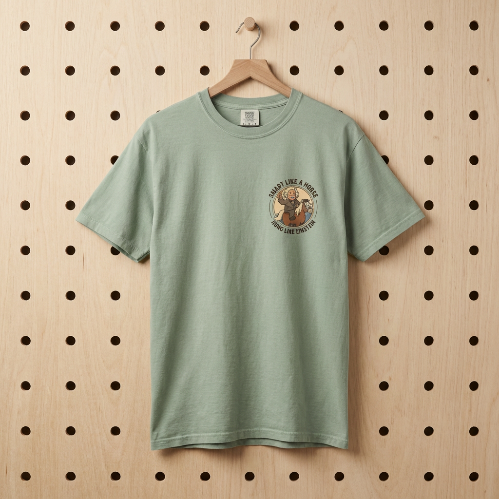 "Smart Like a Horse, Hung Like Einstein" Funny Graphic Tee - Designed by Jack