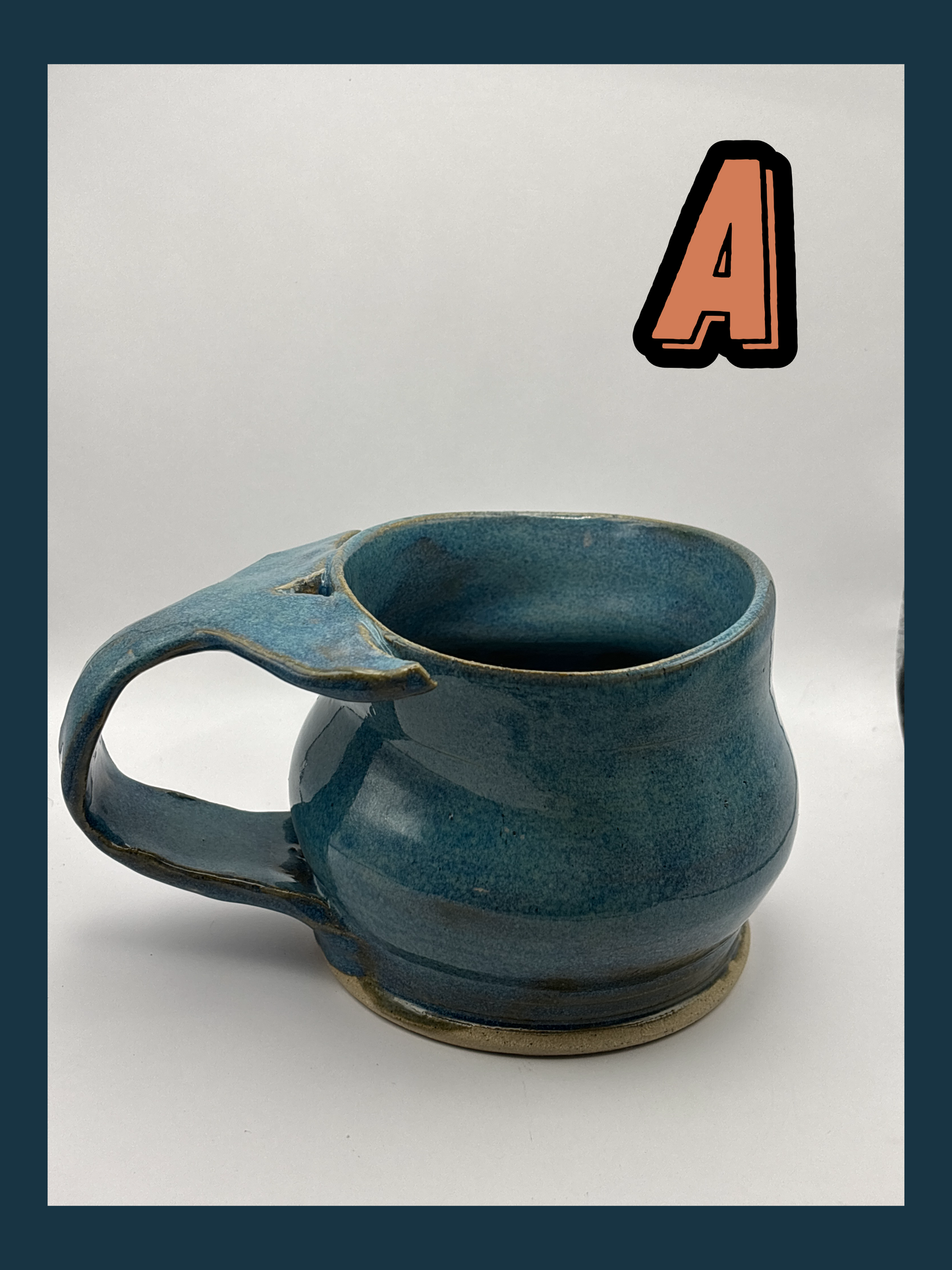 Handcrafted Whale Tail Stoneware Mug – Oceanic Blue by Gin