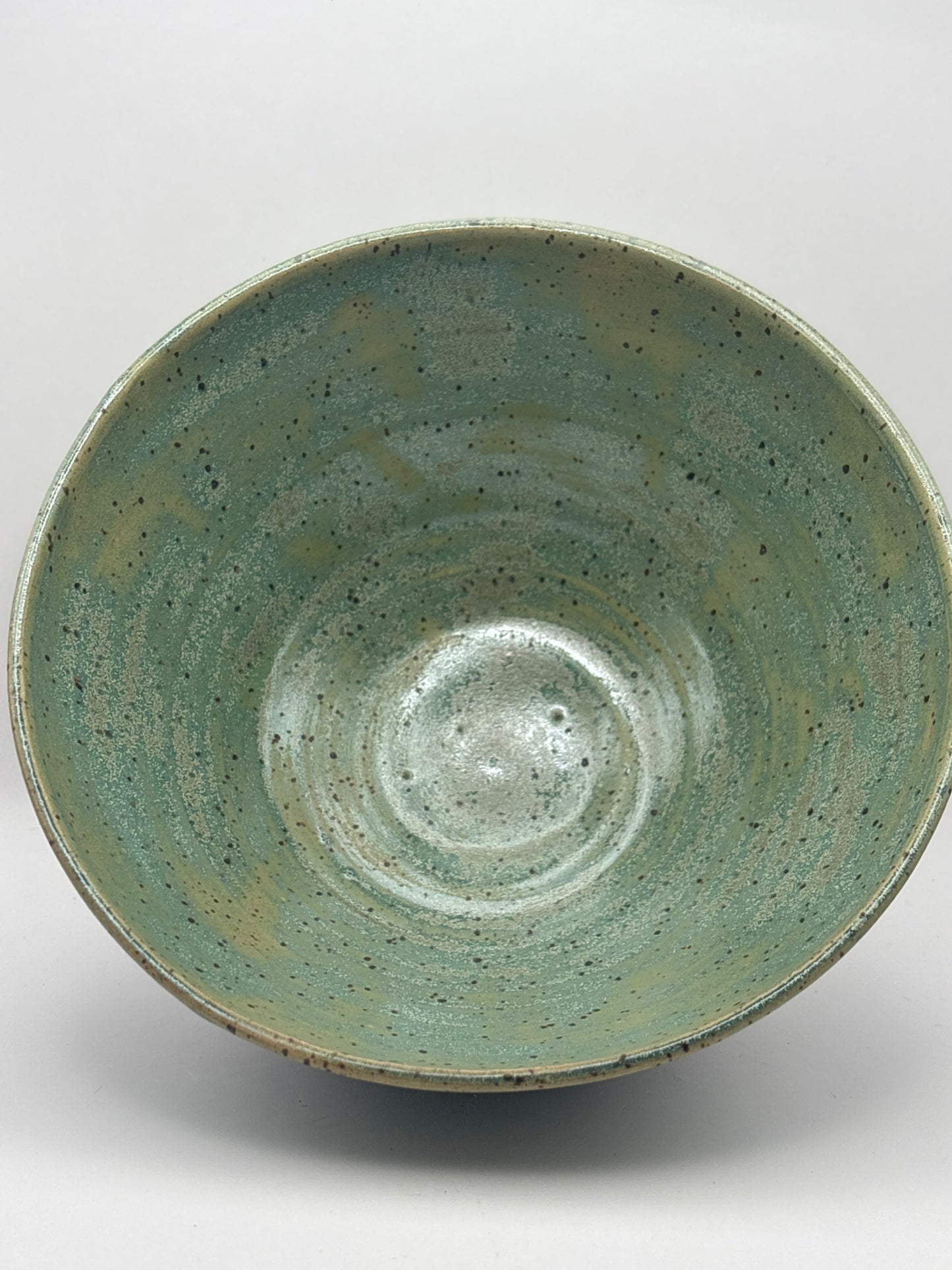 Handmade Speckled Celadon Raman Bowl – Rustic Everyday Bowl by Gin