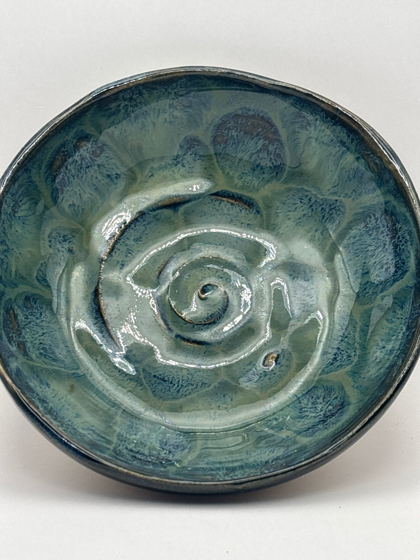 Handmade Small Ocean Swirl Ceramic Dish by Gin