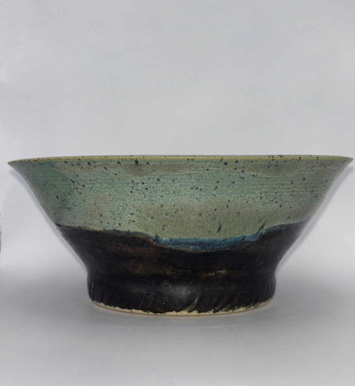 Handmade Speckled Celadon Ramen Bowl by Gin