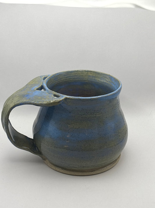 16 oz Whale Tail Mug in Oceanic Blue Glaze by Gin