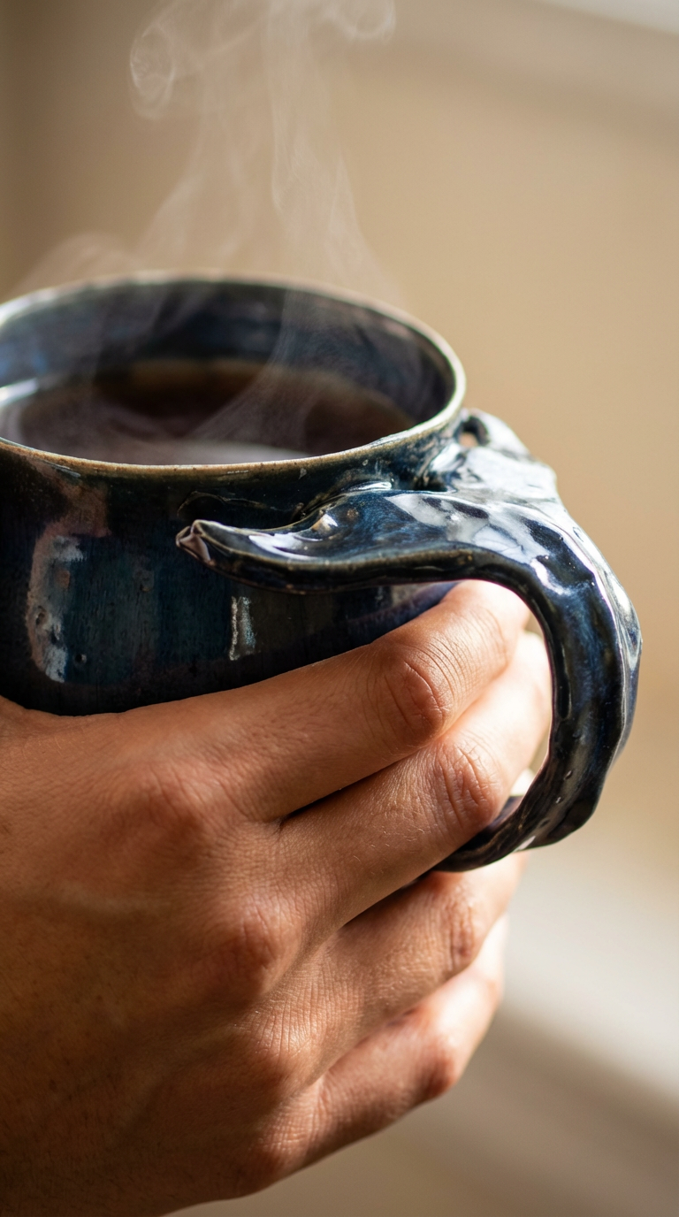 Whale Tail Mug | Deep Blue Handcrafted Stoneware by Gin