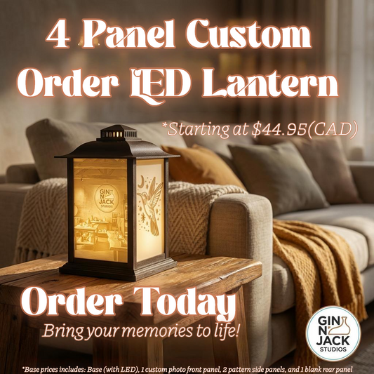 Personalized Lithophane Lantern – Customizable 4 Panel Lantern Designed by Jack