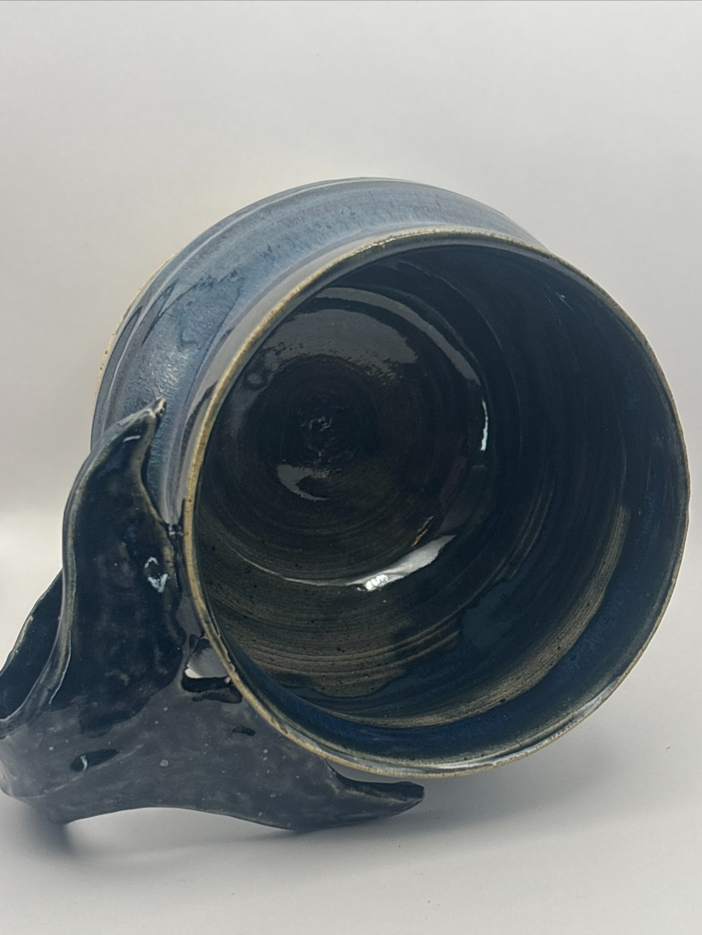 Whale Tail Mug | Deep Blue Handcrafted Stoneware by Gin