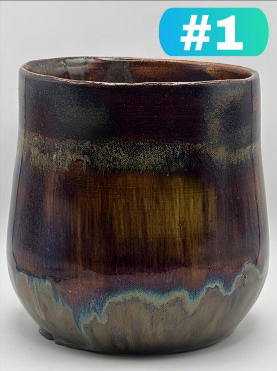 10 oz Handcrafted Stoneware Tumbler in Rich Earth Glaze by Gin