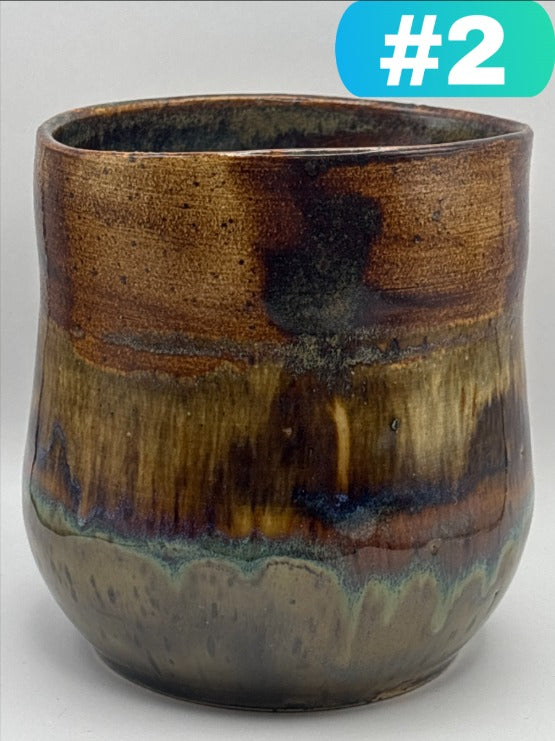 10 oz Handcrafted Stoneware Tumbler in Rich Earth Glaze by Gin