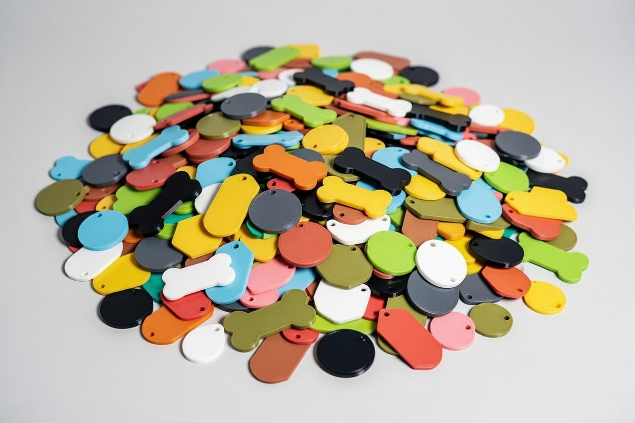 Custom 3D Printed Pet Tag – Any Size, Shape, Color & Design
