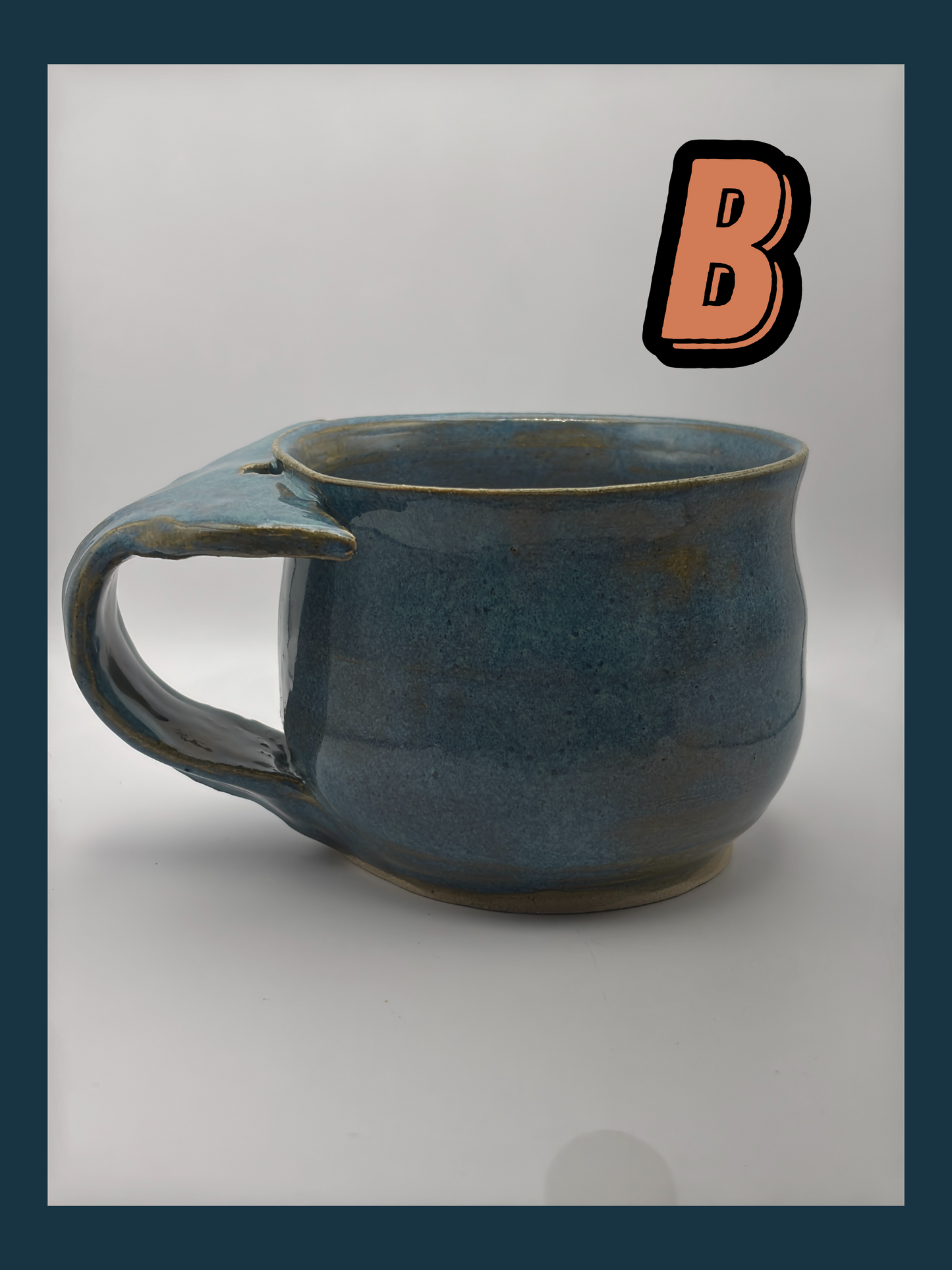 Handcrafted Whale Tail Stoneware Mug – Oceanic Blue by Gin