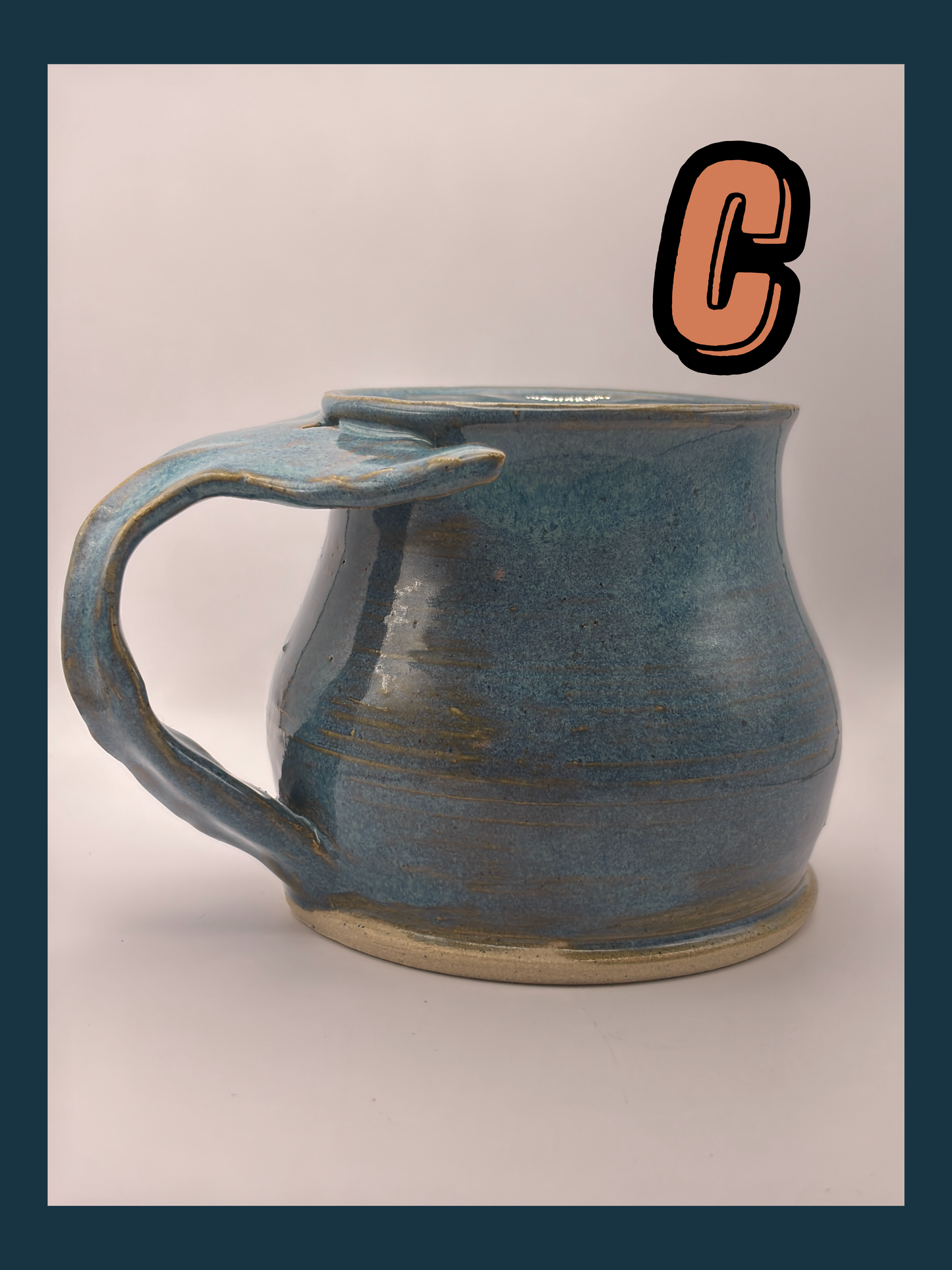 Handcrafted Whale Tail Stoneware Mug – Oceanic Blue by Gin