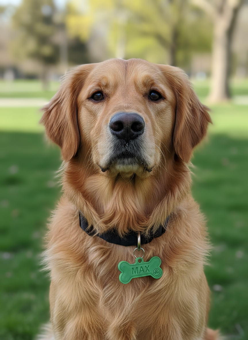 Custom 3D Printed Pet Tag – Any Size, Shape, Color & Design