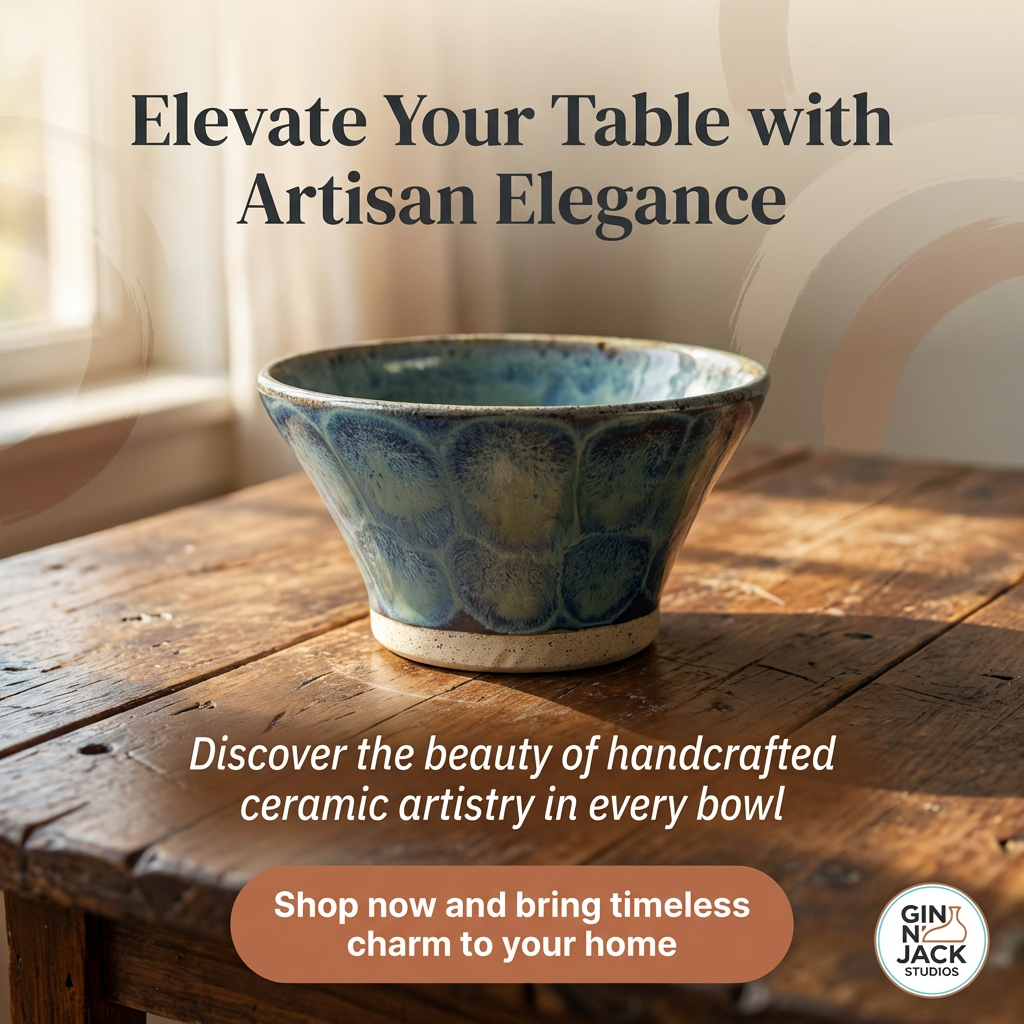 Handmade Celadon Blue Raman Bowl by Gin