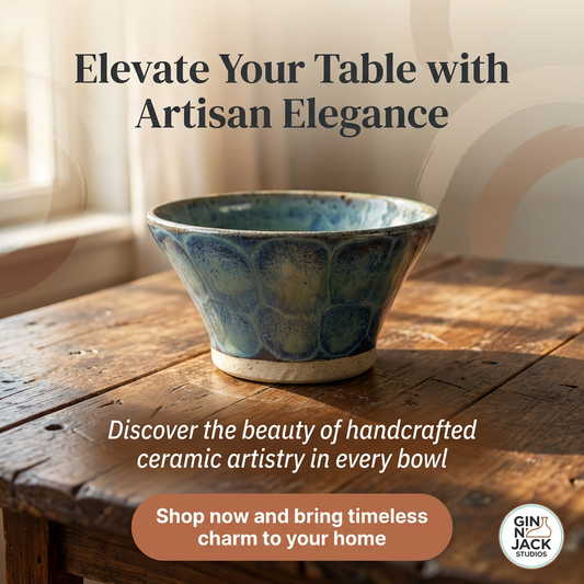 Handmade Celadon Blue Raman Bowl by Gin