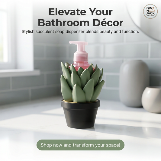 Succulent Soap Holder - 8.75 oz BBWorks Foam Hand Soap