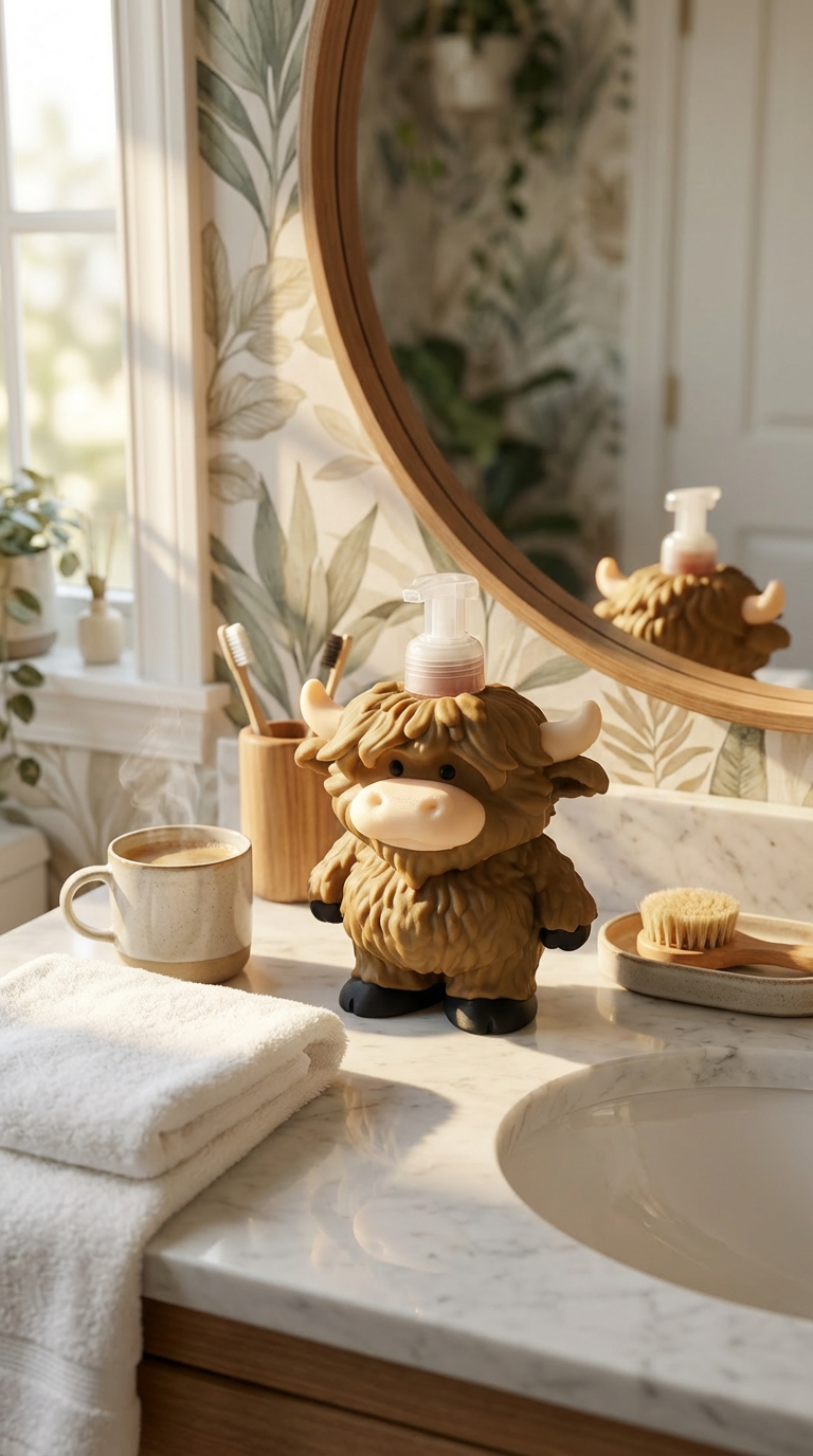 Highland Cow Soap Dispenser - 8.75 oz BBWorks Foam Hand Soap