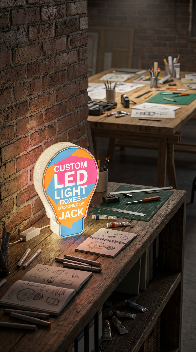 Custom LED Lightbox Sign – Logos, Quotes & Clip Art Designed by Jack