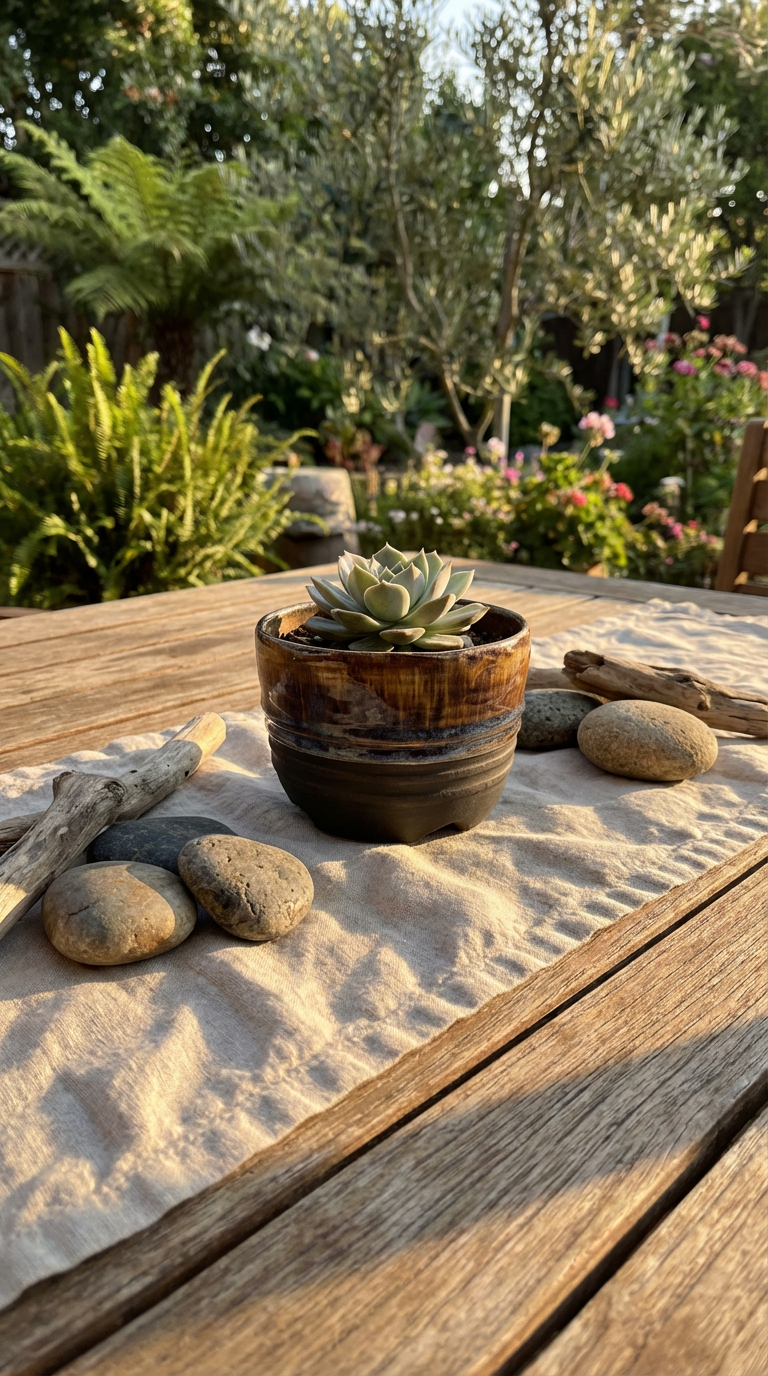 Hand-Thrown Stoneware Planter in Moody Brown & Blue Glaze by Gin
