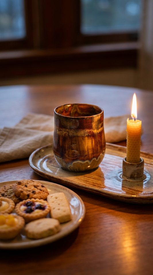 10 oz Handcrafted Stoneware Tumbler in Rich Earth Glaze by Gin