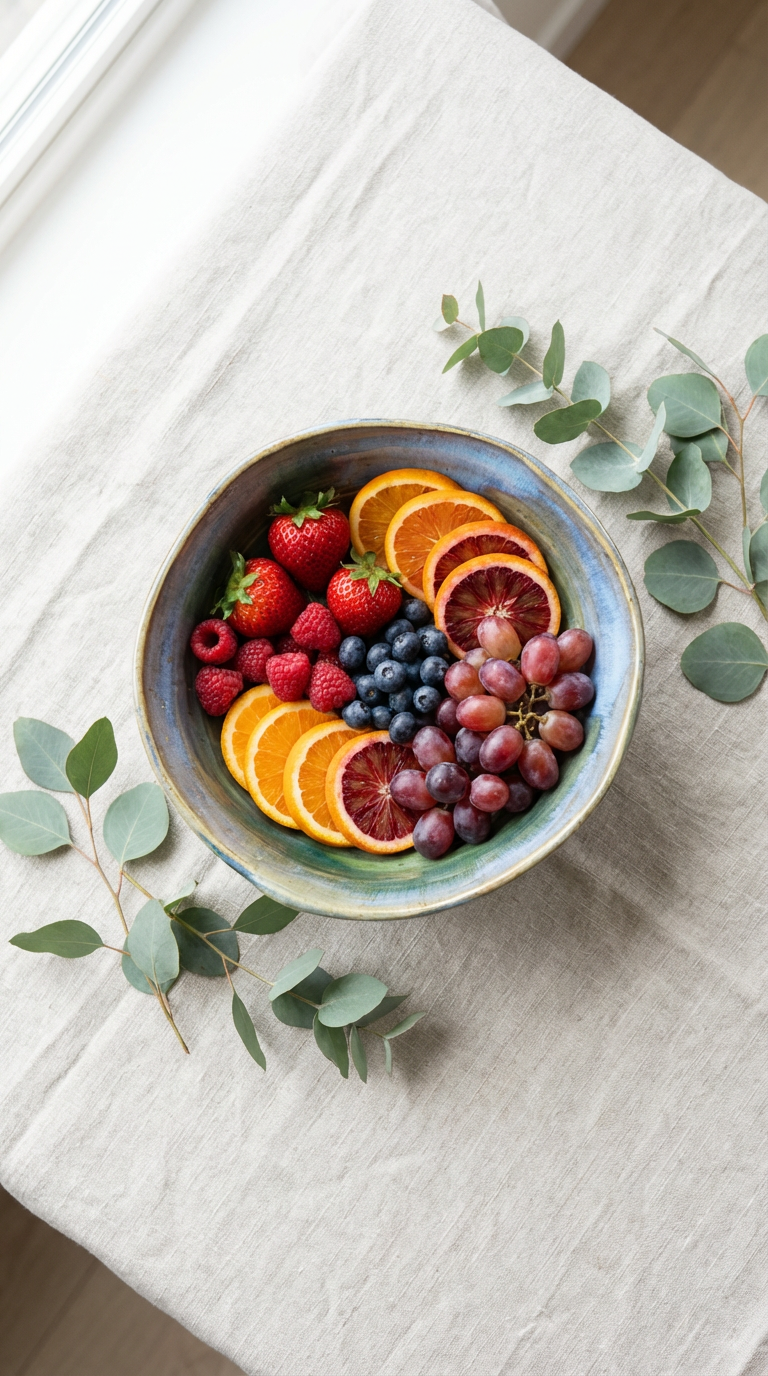 Handcrafted Rustic Blue-Green Stoneware Serving Bowl by Gin