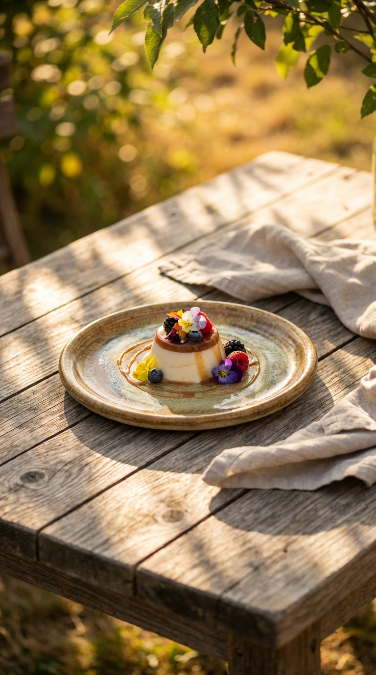 Hand-Thrown Small Stoneware Plate in Swirling Colorful Glaze by Gin