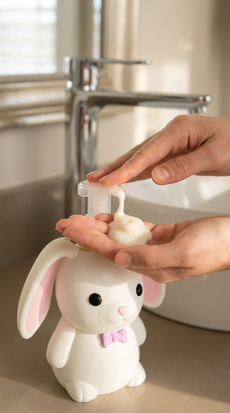 Easter Bunny Soap Dispenser | Fits BBW Foaming Soap – Designed by Jack