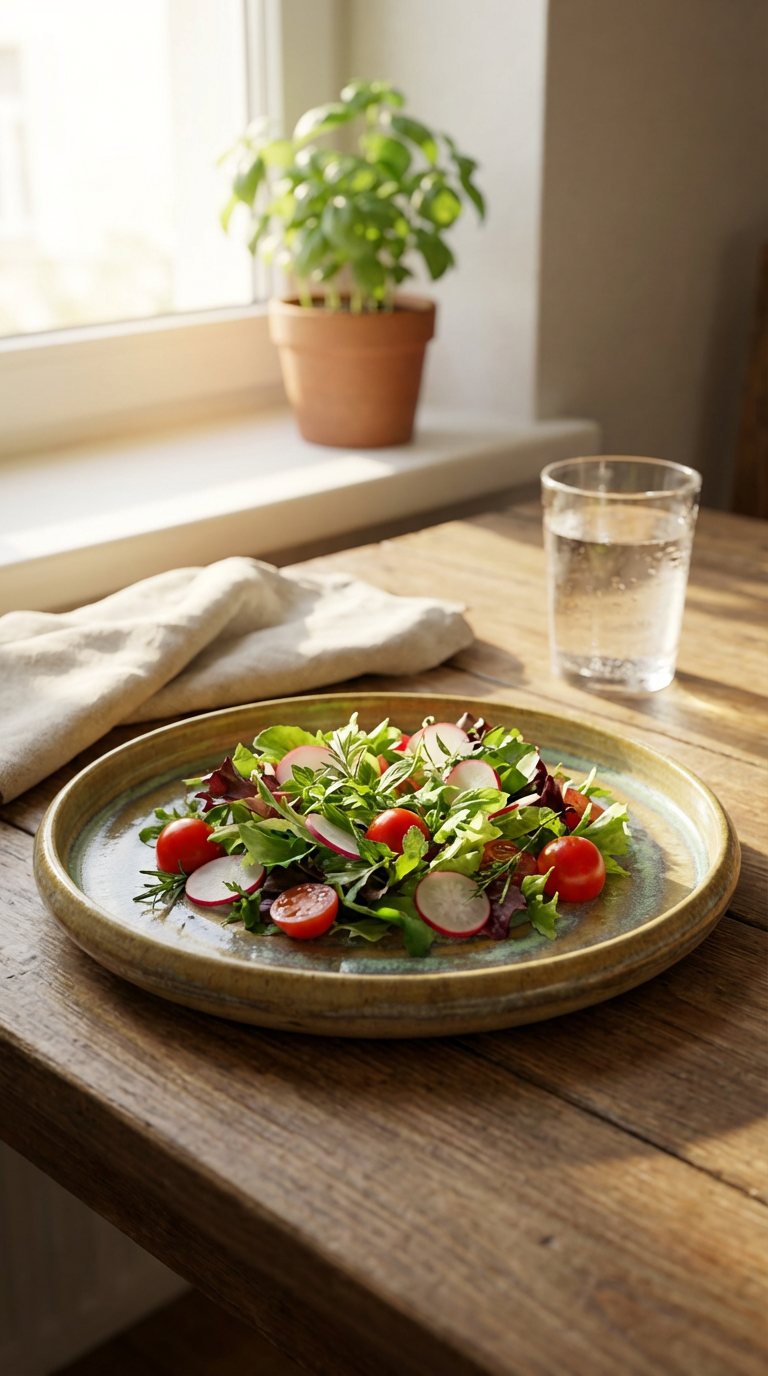 Handcrafted Spiral Glaze Stoneware Plate by Gin