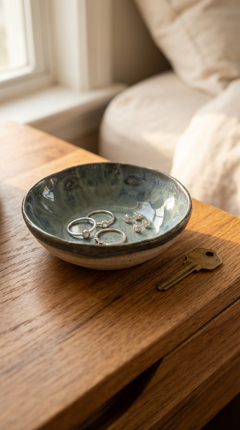 Handmade Small Ocean Swirl Ceramic Dish by Gin