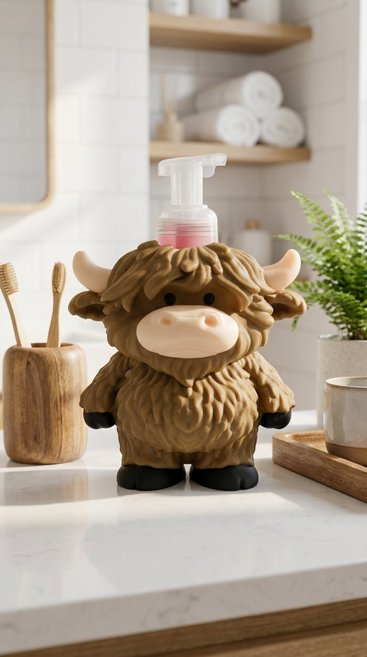 Highland Cow Soap Dispenser - 8.75 oz BBWorks Foam Hand Soap