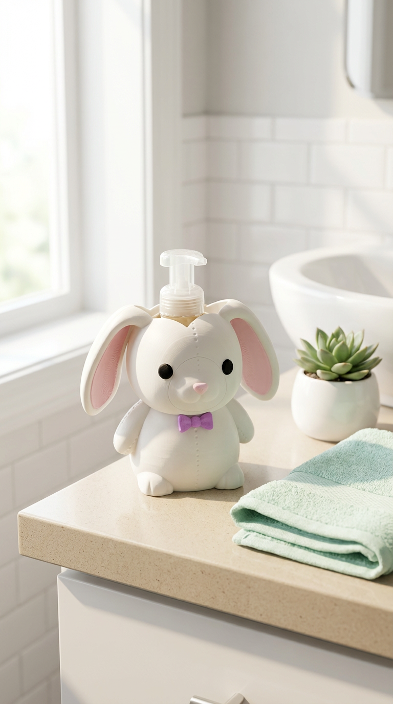 Easter Bunny Soap Dispenser | Fits BBW Foaming Soap – Designed by Jack